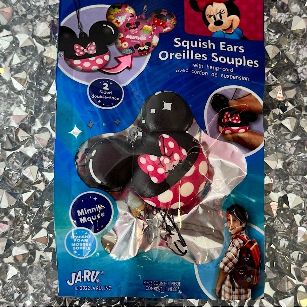 Disney Squish Ears Collection Minnie Mouse ears clip on keychain